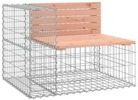 vidaXL Gartenbank Gartenbank aus Gabionen 92x71x65,5 cm Massivholz Douglasie...