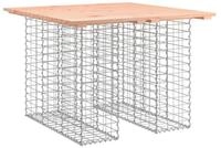 vidaXL Gartentisch Gartentisch aus Gabionen 100x102x72 cm Massivholz Douglasie...
