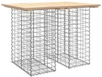 vidaXL Gartentisch Gartentisch aus Gabionen 100x70x72 cm Massivholz Kiefer...