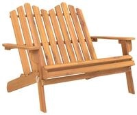 vidaXL Gartenbank, Adirondack-Outdoor Bank 126 cm Massivholz Akazie