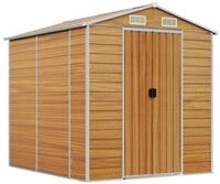 vidaXL Garten-Ger&auml;teschrank Hellbraun - 191 x 215 x 198 cm Ger&auml;tehaus...