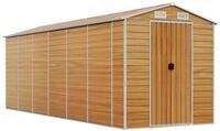 vidaXL Ger&auml;tehaus, Gartenhaus Hellbraun 191x555x198 cm Verzinkter Stahl