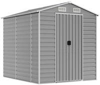 vidaXL Gartenhaus Gartenhaus Hellgrau 191 x 215 x 198 cm Verzinkter Stahl