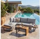 MCW Gartenlounge-Set MCW-L27, (3-tlg), Bezug mit UV-Schutz, mit...