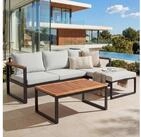 MCW Gartenlounge-Set MCW-L26b, (3-tlg), Inkl.Sitz- und R&uuml;ckenpolster, Mit