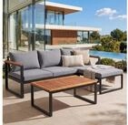 MCW Gartenlounge-Set MCW-L26b, (3-tlg), Inkl.Sitz- und R&uuml;ckenpolster, Mit