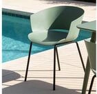 IDIMEX Gartenstuhl NIVEL (4 St), In & Outdoor Schalenstuhl modern im 4er Set,