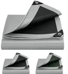 Woltu Schutzplane, Abdeckplane wasserdicht, mit &Ouml;sen, UV-Schutz, rei&szlig;fest,