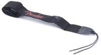 Fender Gitarrengurt, Black Polyester Logo Strap Red - Gitarrengurt