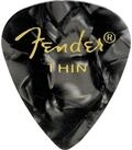 Fender Plektrum, Picks 351 Black Moto Thin - Plektren Set