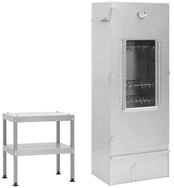 vidaXL Holzkohlegrill 445 x 29 x 110 cm R&auml;ucherofen mit Tisch Verzinkter Stahl
