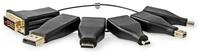 Nedis CCGB34999BK HDMI-Adapter HDMI -Adapter zu HDMI -Adapter, USB-C, DisplayPort,