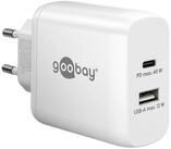 Goobay GOOBAY USB-Lader 65412, 45 W, 2-fach, 1xC PD, 1xA GaN, wei&szlig;...
