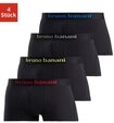 Bruno Banani Hipster (Packung, 4-St) knapp sitzende Boxershorts mit Logo Webbund aus