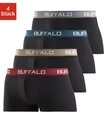 Buffalo Hipster (Packung, 4-St) knapp sitzende Boxershorts mit Kontrastbund aus