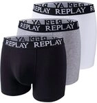 Replay Boxershorts BOXER Style 01/C Basic Cuff Logo 3pcs Box (Packung, 3er) mit