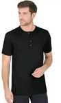 Trigema T-Shirt TRIGEMA T-Shirt mit Knopfleiste DELUXE Baumwolle (1-tlg) schwarz XXL
