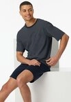Schiesser Shorty Comfort Essentials (2 tlg) mit gemustertem Oberteil