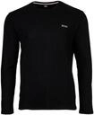 Longsleeve BOSS "Longsleeve Waffle Longsleeve 1er Pack", Herren, Gr. L, schwarz,