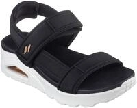 Sandale SKECHERS "UNO", Damen, Gr. 35, schwarz, Textil, Schuhe Sandale, Sommerschuh,