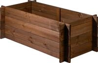 dobar Hochbeet Steck-Hochbeet Massivholz Gr. L., Dunkelbraun, F&uuml;llvolumen ca....