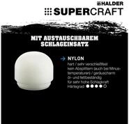 Gummihammer HALDER SUPERCRAFT Schonhammer &Oslash; 40 mm r&uuml;ckschlagfrei mit...