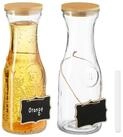 relaxdays Karaffe Wasserkaraffe mit Deckel im Set, (2-tlg), 2er Pack