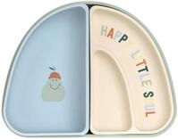 L&Auml;SSIG Kindergeschirr-Set Happy Fruits Zitrone, Silikon (3-tlg), Silikon
