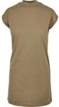 URBAN CLASSICS Sweatkleid Damen Turtle Extended Shoulder Dress aufgerollte &Auml;rmel