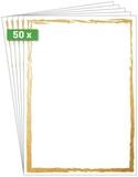 Sigel Motivpapier Motivpapier Golden frame DIN A4 200g/m&sup2; 50 Blatt