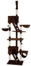 lionto Kratzbaum mit Deckenspanner, 230-250 cm, Aktivit&auml;tsturm, mit 2 H&ouml;hlen,...