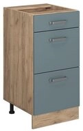 Vicco Unterschrank R-Line, Blau-Grau/Eiche, 40 cm mit Schubladen, ohne...