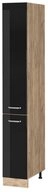 Vicco Hochschrank R-Line, Schwarz Hochglanz/Goldkraft Eiche, 30 cm (1-St)
