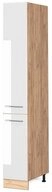Vicco Hochschrank Fame-Line, Wei&szlig; Hochglanz/Goldkraft Eiche, 30 cm (1-St)