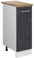 Vicco Apothekerschrank R-Line, Schwarz Beton/Wei&szlig;, 30 cm AP Eiche (1-St)