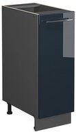 Vicco Apothekerschrank Fame-Line, Dunkelblau Hochglanz/Anthrazit, 30 cm ohne