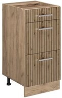 Vicco Unterschrank R-Line, Artisan-Eiche/Goldkraft Eiche, 40 cm mit Schubladen,...