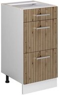 Vicco Unterschrank R-Line, Artisan-Eiche/Wei&szlig;, 40 cm mit Schubladen, ohne