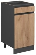 Vicco Unterschrank R-Line, Goldkraft Eiche/Anthrazit, 40 cm J-Shape, ohne