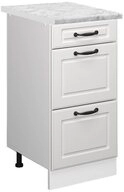 Vicco Unterschrank R-Line, Wei&szlig; Landhaus/Wei&szlig;, 40 cm AP Marmor (1-St)