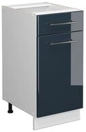Vicco Unterschrank Fame-Line, Dunkelblau Hochglanz/Wei&szlig;, 40 cm ohne...