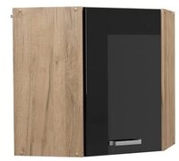 Vicco Eckh&auml;ngeschrank R-Line, Schwarz Hochglanz/Goldkraft Eiche, 57 cm (1-St)