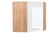 Vicco Eckh&auml;ngeschrank R-Line, Wei&szlig; Hochglanz/Goldkraft Eiche, 57 cm (1-St., 1