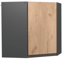 Vicco Eckh&auml;ngeschrank R-Line, Goldkraft Eiche/Anthrazit, 57 cm J-Shape (1-St)