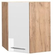 Vicco Eckh&auml;ngeschrank Fame-Line, Wei&szlig; Hochglanz/Goldkraft Eiche, 57 cm...