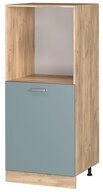 Vicco Herdumbauschrank R-Line, Blau-Grau/Goldkraft Eiche, 60 cm (1-St)