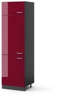 Vicco K&uuml;hlumbauschrank R-Line, Rot Hochglanz/Anthrazit, 60 cm (1-St)