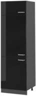 Vicco K&uuml;hlumbauschrank R-Line, Schwarz Hochglanz/Anthrazit, 60 cm (1-St)