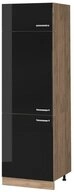 Vicco K&uuml;hlumbauschrank R-Line, Schwarz Hochglanz/Goldkraft Eiche, 60 cm (1-St)