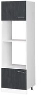 Vicco Mikrowellenumbauschrank R-Line, Schwarz Beton/Wei&szlig;, 60 cm ohne...